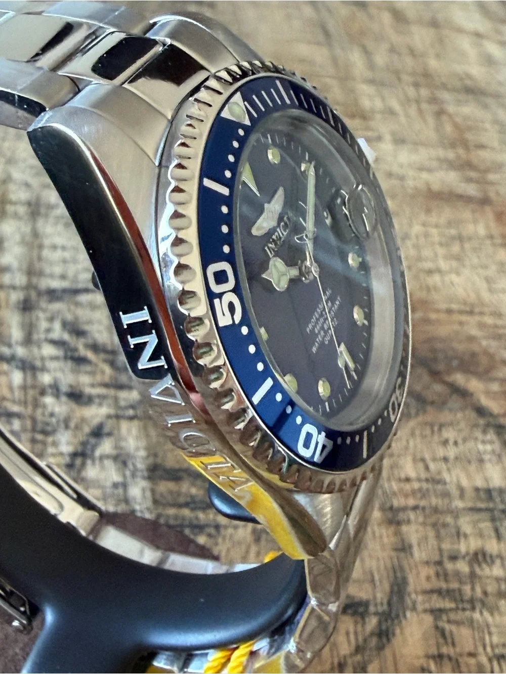 NEW Invicta Pro Diver Anchoris Blue Bezel Stainless Steel Watch 37.5mm - 200M WR